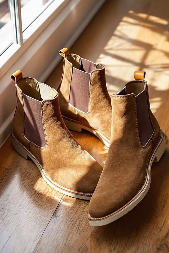 luxurious suede ankle boots