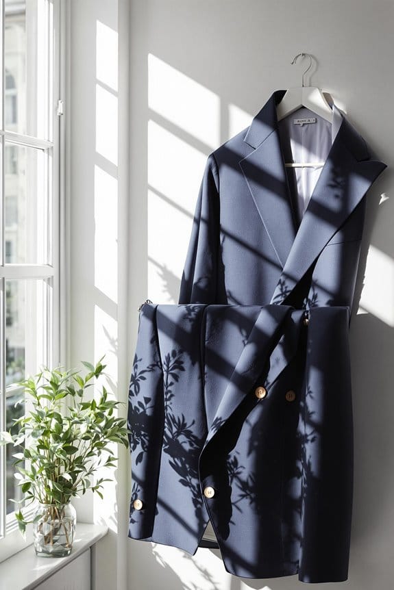 navy suit seasonal fashion